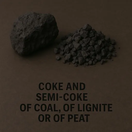 Coke and semi-coke of coal, of lignite or of peat
